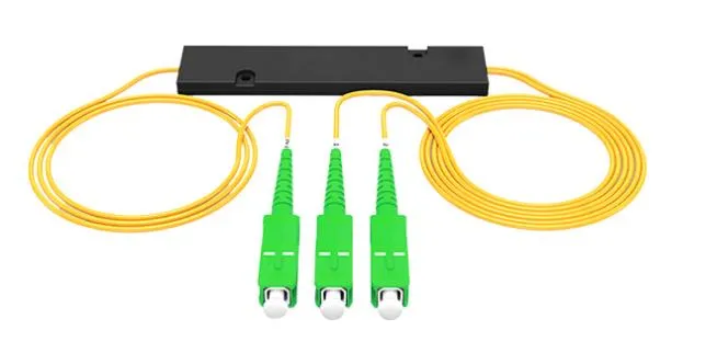 1X2 FC/APC Fbt 光ファイバースプリッター シングルモード デュアルウィンドウ 0.9mm ファイバー ルーズチューブ付き